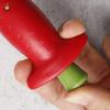 2pcs strawberry huller, plastic fruit corer with metal blade, essential tool for simple fruit preparation