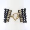 murderpollen [Good Condition] Onyx 7 Chain Bracelet Black / goldUsed