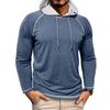 Men's Hooded Pullover Long Sleeved T-shirt Sports Top