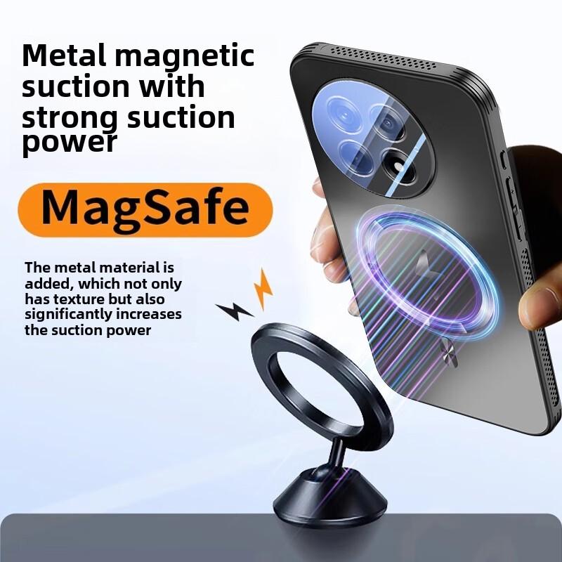 Magnetic Adsorption Heat Dissipation Case for OnePlus 13, Car Mount, Anti-Fall Protection