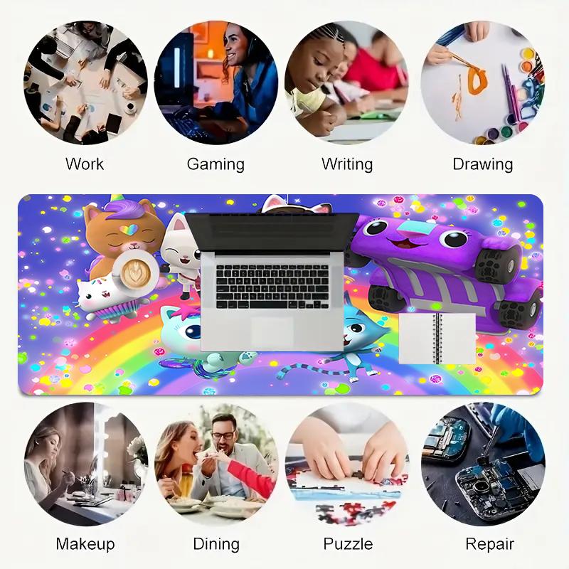 1Pc Rainbow Friends Adventure Gaming Mouse Pad Keyboard Desk Mat Non-slip Rubber Lock Edge Waterproof Computer Mousepad for Office Home Decor Y1155