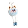 Charming Lucky Cat Plush Keychain with Imitation Mink Fur Ball