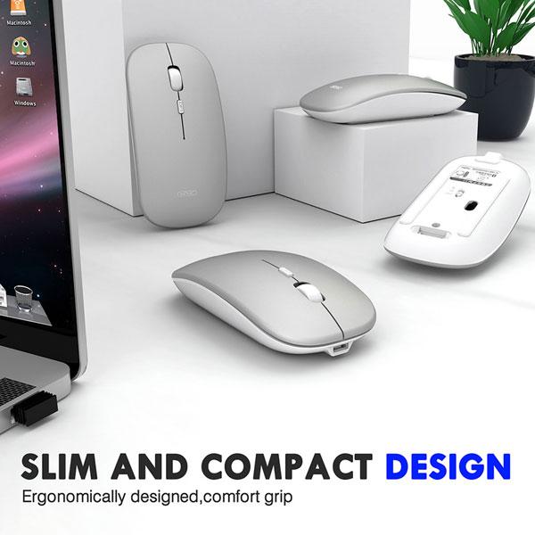 Wireless Mouse Computer Bluetooth Mouse Silent Mause Rechargeable Ergonomic Mouse 2.4Ghz USB Optical Mice For Macbook Laptop PC Computer