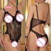 Black Porn Underwear Women Lace Transparent Bra One Piec Sexy Costumes Open Bra Crotchless Bodysuit Female Erotic Lingerie Sets