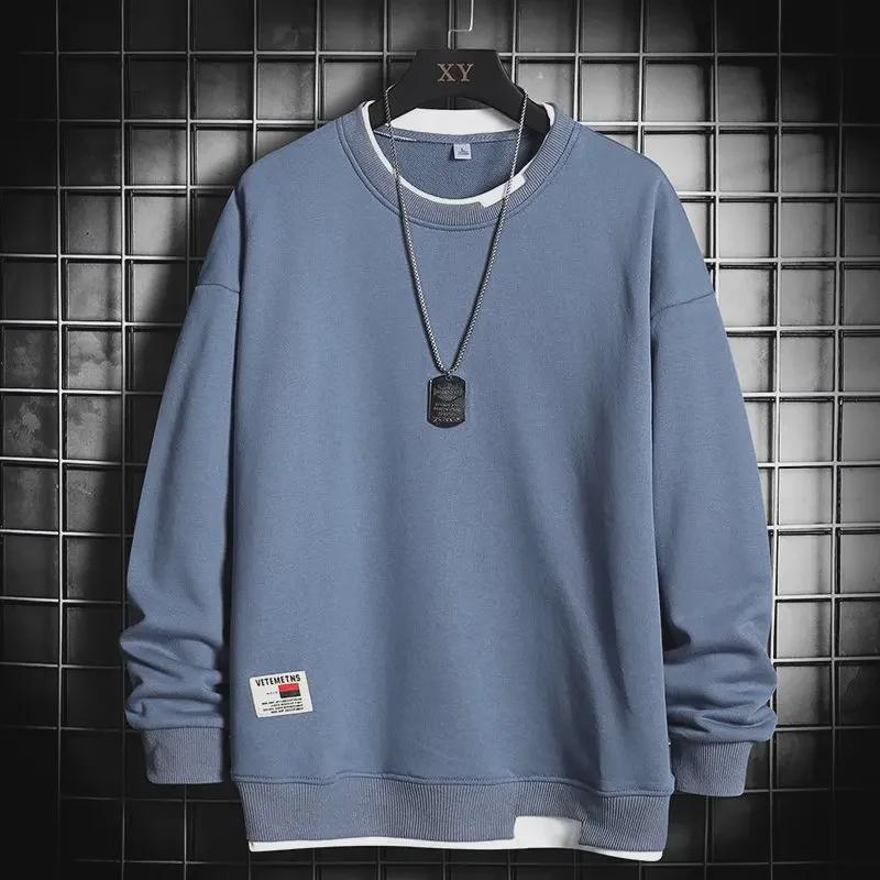 Drenge Efterår/Vinter Trendy Langærmet Hætteløs Pullover Sweatshirt - Falsk To-delt Design