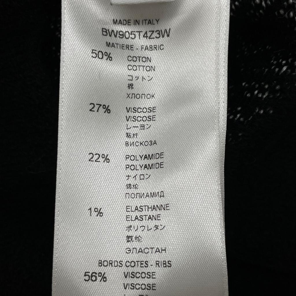 Givenchy BW905T4Z3W Cropped Pullover Knit Tops XS Black WhiteUsed