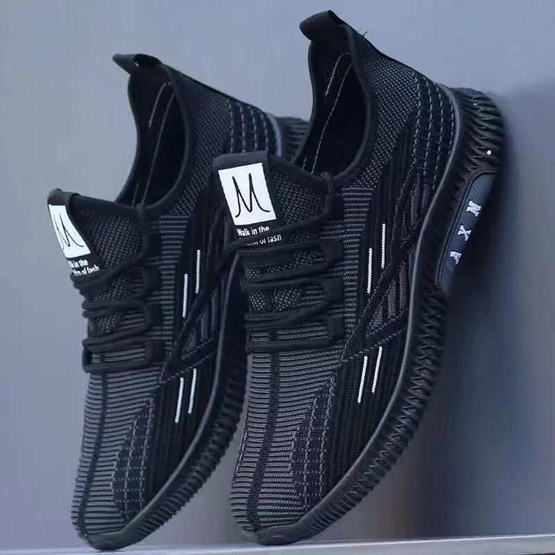 Fashion Men's lightweight mesh breathable casual sports shoes summer outdoor soft sole comfortable running shoes fashion youth sneakers