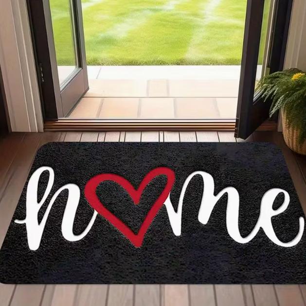1pc Seaside Beach Love HD Printed Door Mat Rug Bedroom Living Room Entrance Camping Picnic Yoga Mat 3D Effect 3D Party Gifts