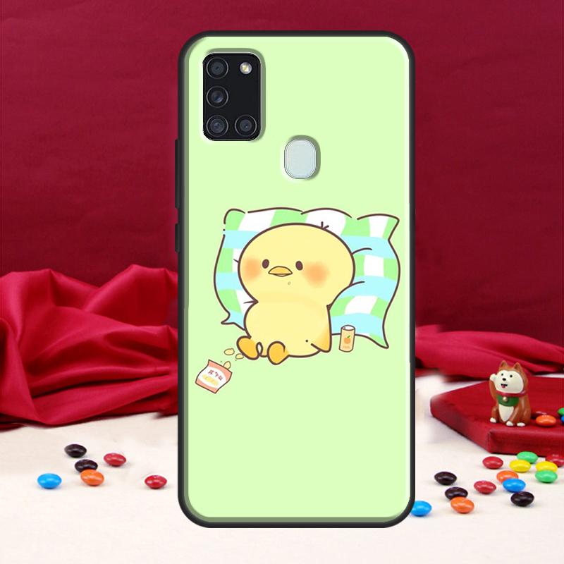 Kwaii yellow duck Case For Samsung Galaxy A34 A54 A14 A12 A22 A32 A52 A51 A71 A50 A53 A73 A13 Back Cover
