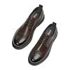 Brock Casual Leather Shoes Men's Spring Leather Wide Feet Big Head Leather Shoes British Men's Outdoor Tooling Shoes Trendy Shoes