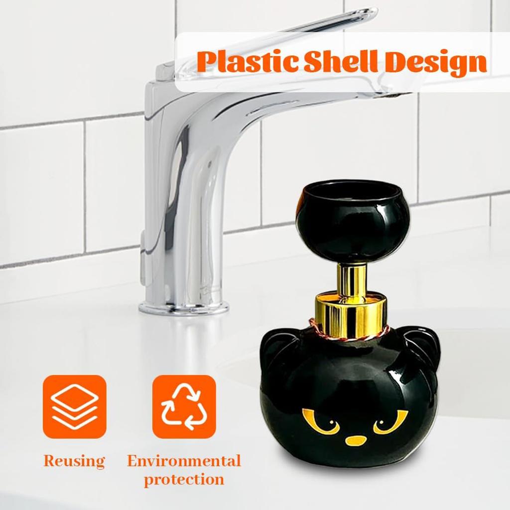 Cute Cat Paw Foam Soap Dispenser Creates Paw-Shaped Bubbles Foaming Hand Dispensers Hand Sanitizer Press Bottle for Liquid Soap