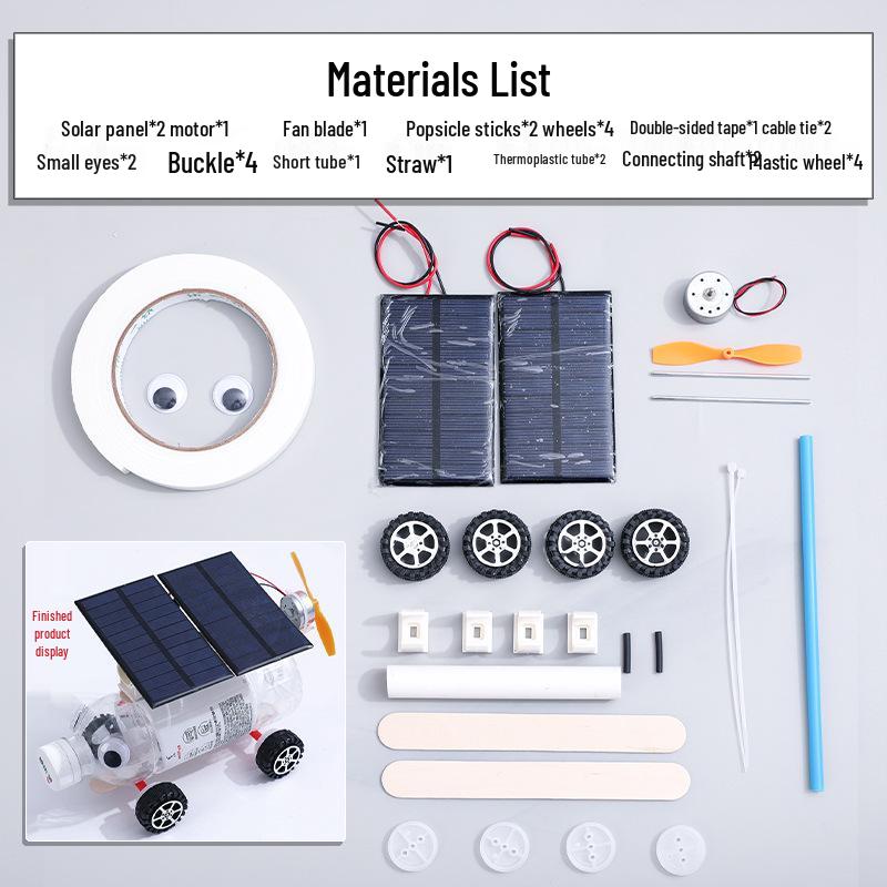 DIY Eco-Friendly Solar-Powered Aerodynamic Toy Car for Kids