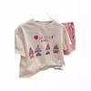 Girls' Summer Cotton Printed Shorts & T-Shirt Set