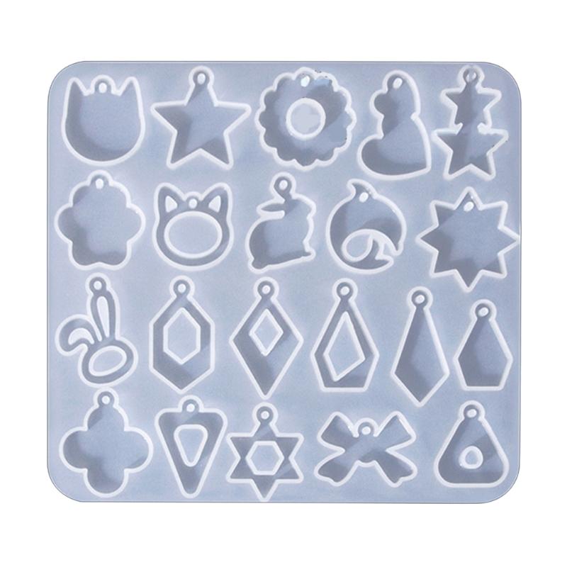 Silicone Earring Mold Kit for DIY Jewelry Crafting Unique Epoxy Dripping Glue Earring Mold Jewelry Mould for DIY Lovers