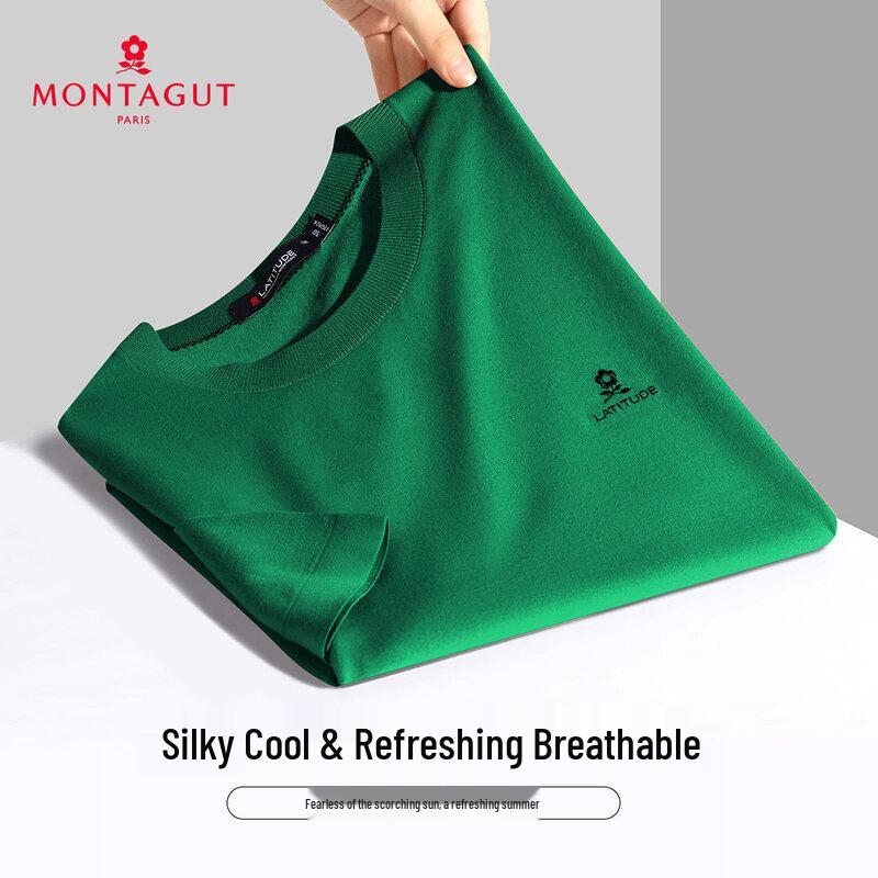 

MONTAGUT Men s Ice Cool Breathable Knit Short Sleeve T-Shirt 50