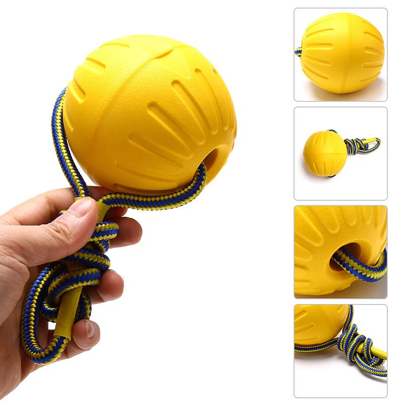Interactive Dog Toy Ball With Rope Durable Dog Chew Toy EVA Elastic Floating Ball For Dog Training And Playing Supply
