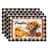 Pumpkin Sunflower Table mat Fall Floral Kitchen Home Rustic Table Farmhouse Washable Heat Resistant Wedding Party Decoration