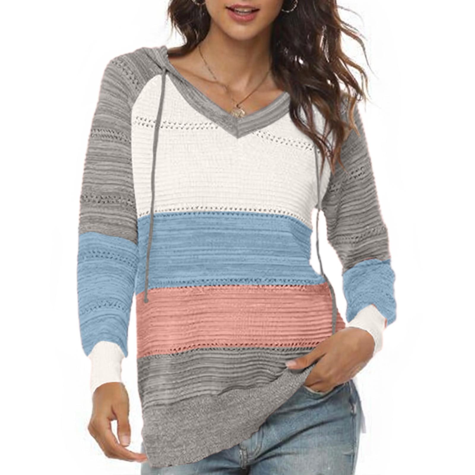 

Женский вязаный пуловер с V-образным вырезом на молнии и длинными рукавами XXL