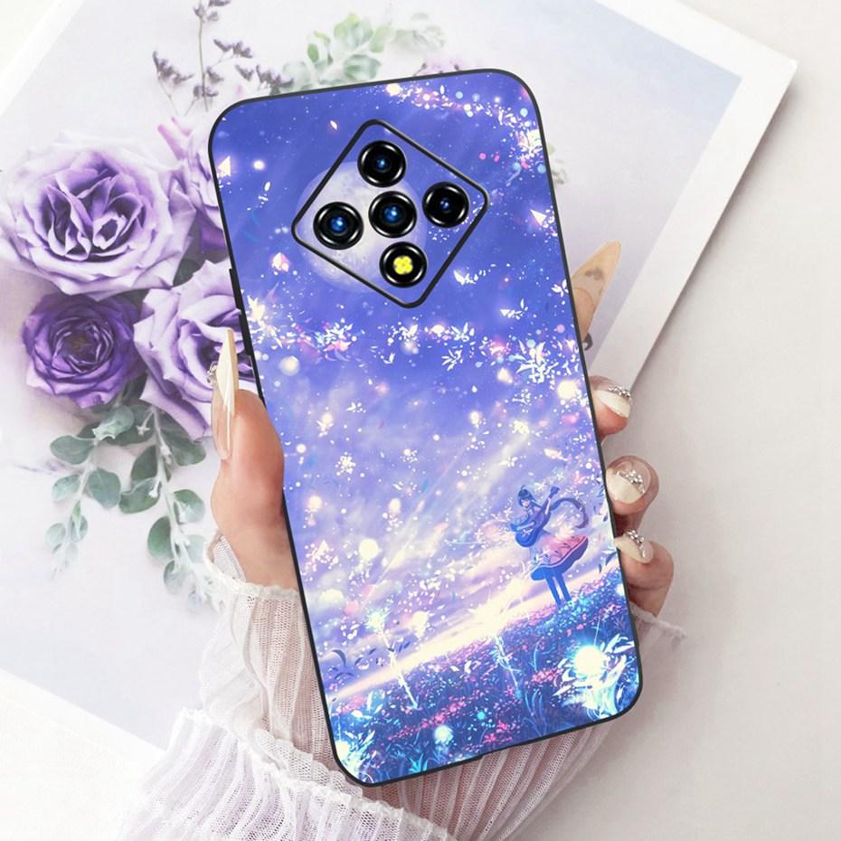 Cute Printing Phone Case For Infinix Zero8 Zero8i Soft Black Silicone TPU Cases For Infinix Zero 8 8i X687B X687 Covers Bumpers