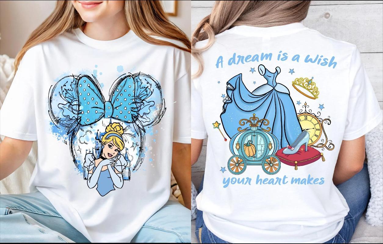 

2026 Summer Princess Cinderella Graphic Tshirt Unisex Unisex Fashion Cotton Quality Casual Loose Short Sleeve Classic Unisex S