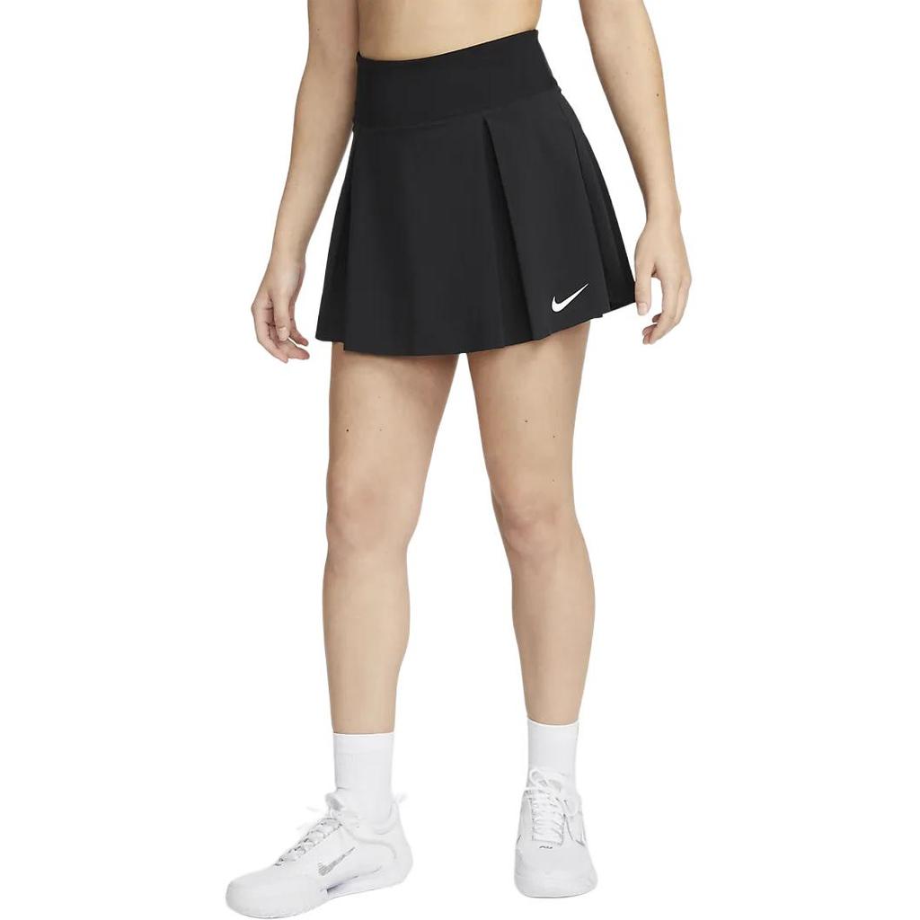 Nike Gonna da Tennis Dri-FIT Advantage Solida Pieghettata con Logo Asciugatura Rapida Donna gonne Nero DX1422-010
