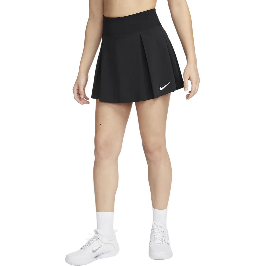 

Nike Теннисная юбка Dri-FIT Advantage Solid с плиссированным логотипом, быстросохнущая, женская, черная DX1422-010 S