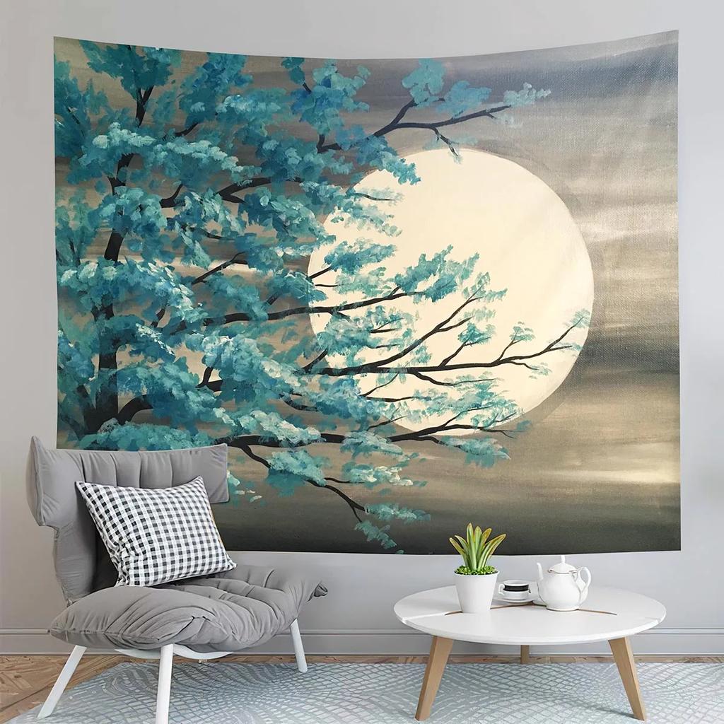 Painting Tapestry Rural Landscape Tapestry Trees Flowers Tapestry Creativity Art Tapestries Home Living Room Bedroom Dorm Decor