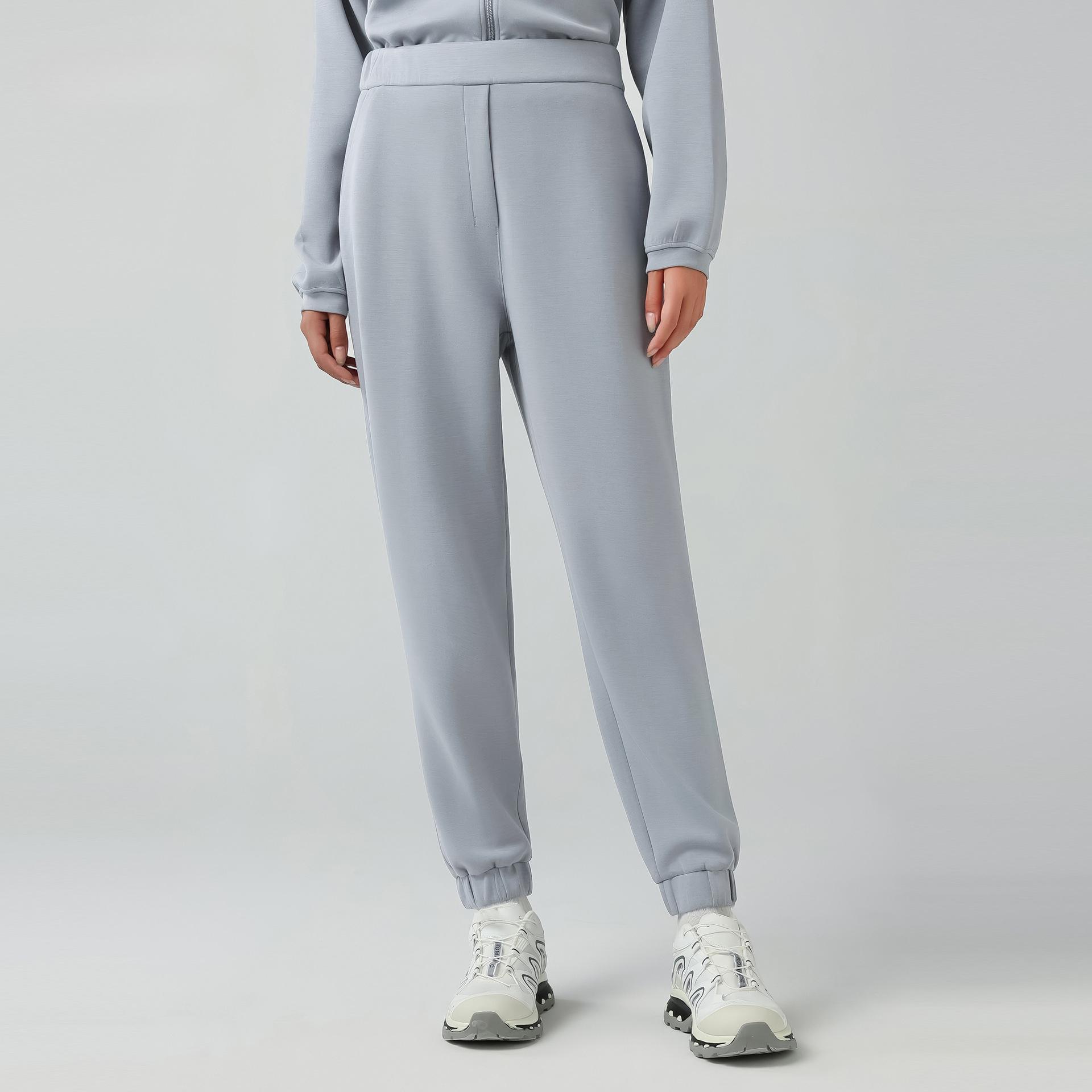 

Новые осенне-зимние прямые брюки с высокой талией и завязками на ногах, однотонные свободные повседневные удобные эластичные спортивные брюки 12