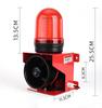 220V High-Decibel Industrial Alarm Horn with Rotating Light