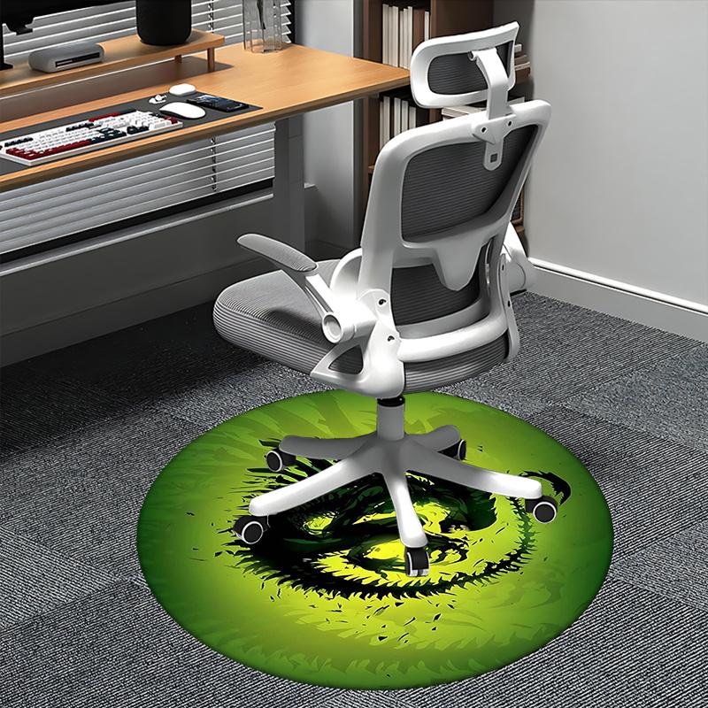 Инопланетный Ксеноморф, Кресло-гора Череп, Коврик для стула, Круглый ковер, Ковер для офиса, Машинная стирка, Нескользящий, Подходит для гостиных, спален 80cm
