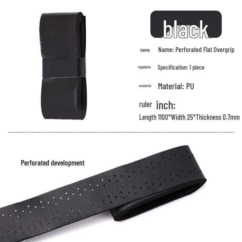 Perforated PU Overgrip: Non-slip Sweatband for Badminton & Tennis Rackets