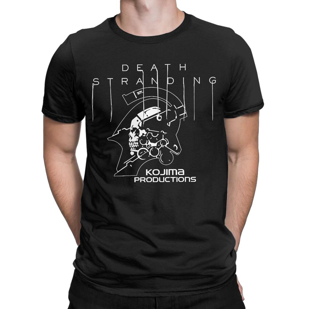 Death Stranding Gra Kojimy Koszulki Vintage Czysta Bawełna T-shirt Okrągły Dekolt Krótki Rękaw Koszulka Pomysł na Prezent Ubrania