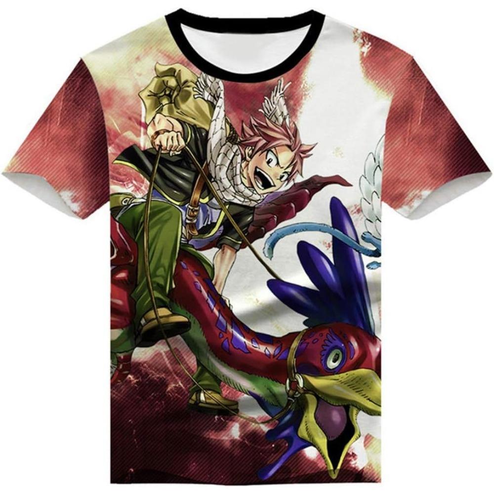 Anime Fairy Tail 3D Anime Printed T-Shirt Adult Cosplay Funny Short Sleeve Tee Tops Funny Quick Dry