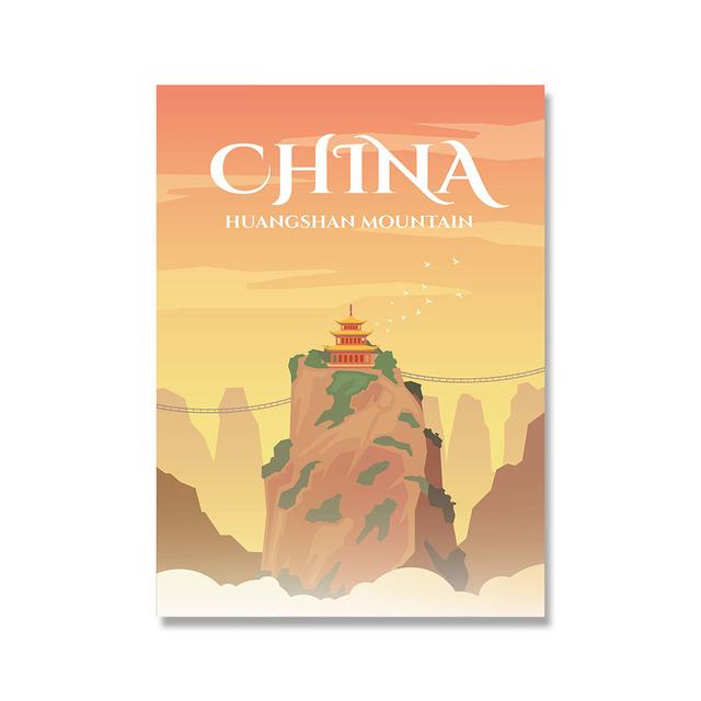 Hd Print Canvas Art Painting Spain Hanoi Holland China Bubai Sydney Vintage Travel Cities Landscape Posters Wall Art Picture