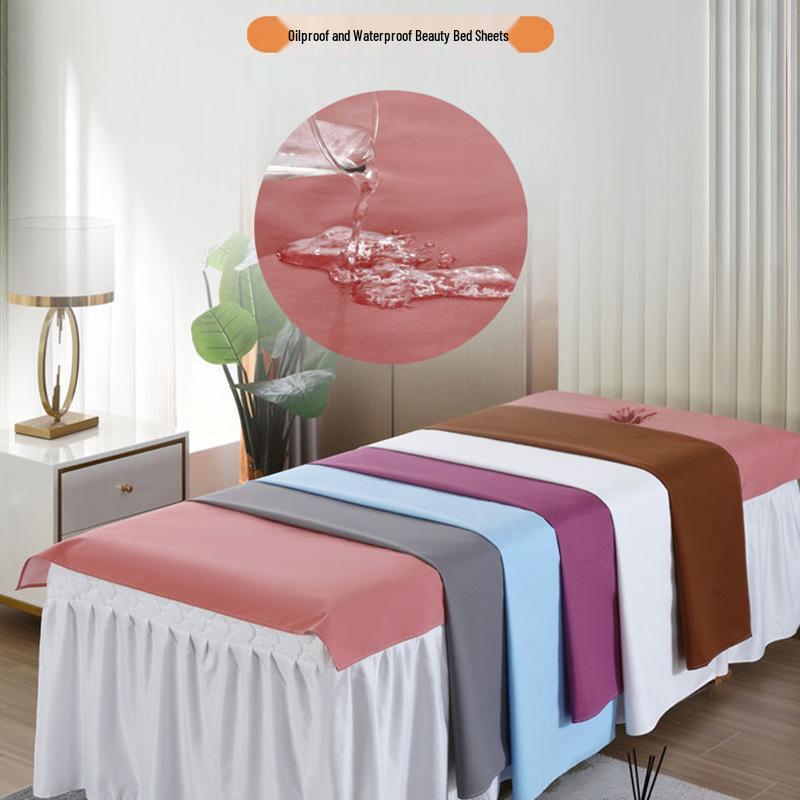 Waterproof Oilproof Beauty Bed Sheet with Hole - Oil-Resistant, Anti-Dirty, Skin-Friendly for Salons and Massage.