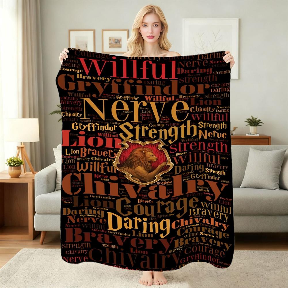 Harry'S Hogwarts Adventure Flannel Blanket Soft Comfortable Fleece Blanket For Living Room Sofa Nap Home Decor Memorial Gift