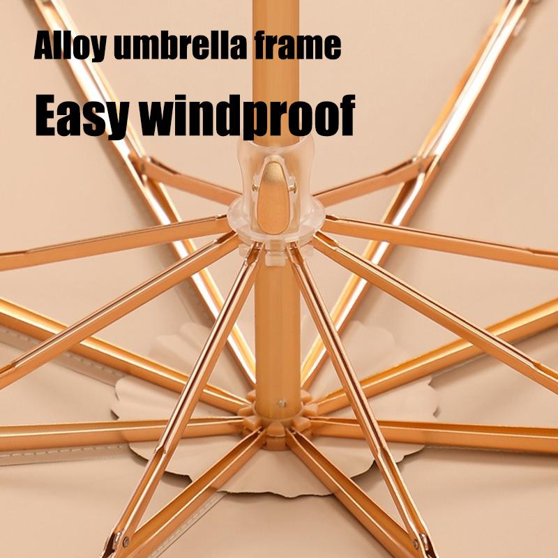 Solid Color Lace Three Fold Hook Umbrella Color Glue Anti UV Sun Umbrella Goddess Lightweight Portable Small Fresh Sun Umbrella