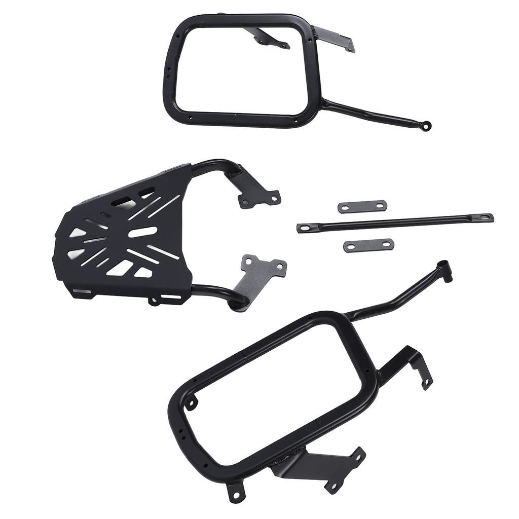 Motorcycle Side Mount Support Rack Stable Structure Top Box Case Saddlebag Bracket Carbon Steel