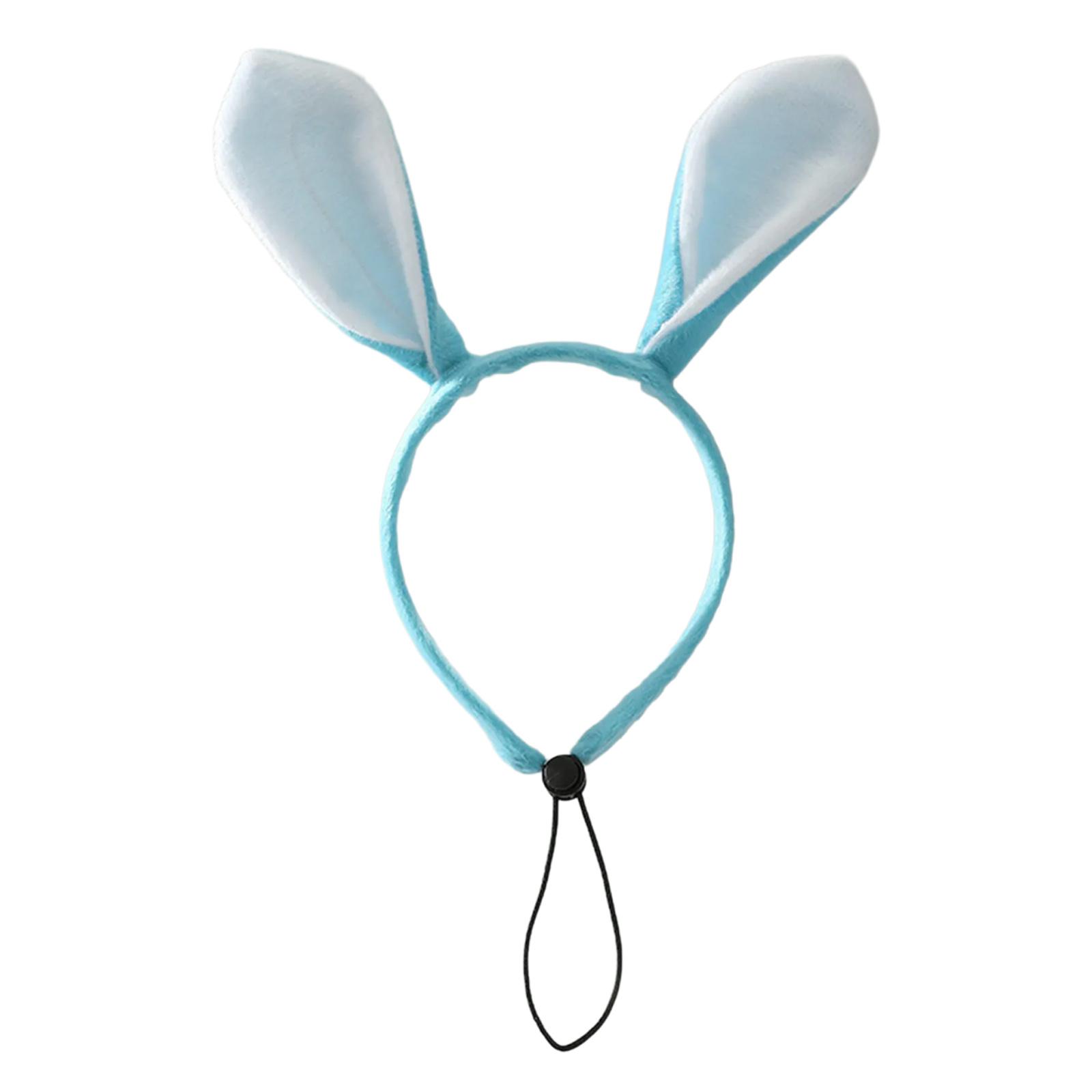 

Регулируемая повязка на голову с кроличьими ушками для праздничного костюма для домашних животных, обруч для волос, милый головной убор для домашних животных на вечеринку в честь Хэллоуина