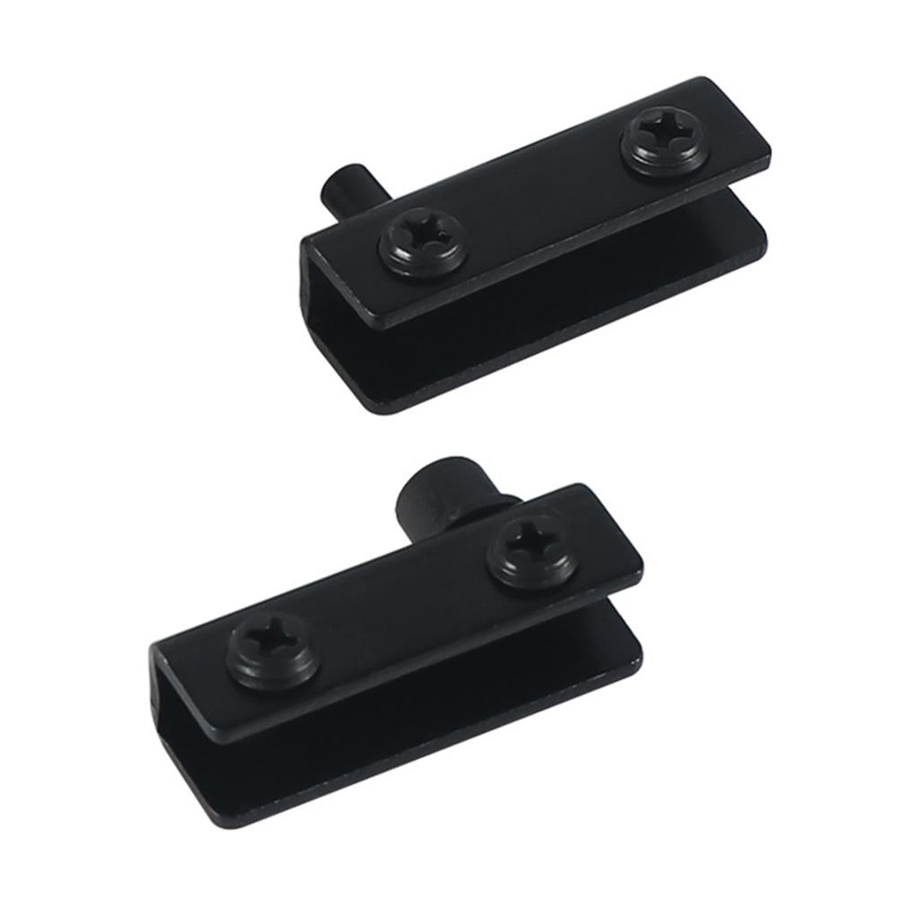 Stainless Steel Glass Door Hinges for Easy Installation Pack of 2 No Drilling Required Perfect for Cabinets and Office Doors