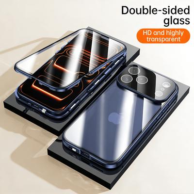 For Samsung Galaxy S26 S25 S24 S23 S22 Ultra Plus Case Metal Alloy Magnetic 360° Full Surround Screen HD Tempered Glass Protection Cover