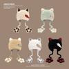 Cute Cat Claw Plush Hat for Women's Ear Protection Lei Feng Hat Knitted Cartoon Riding Warm Versatile Bag Head Hat Men