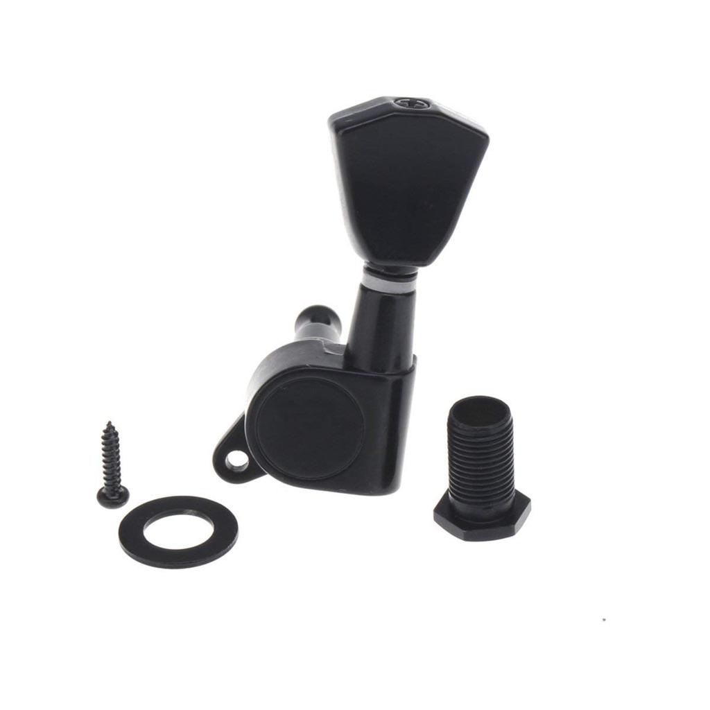 Mecanici de chitară Musiclily Pro 3x3 cu butoane Keystone negre