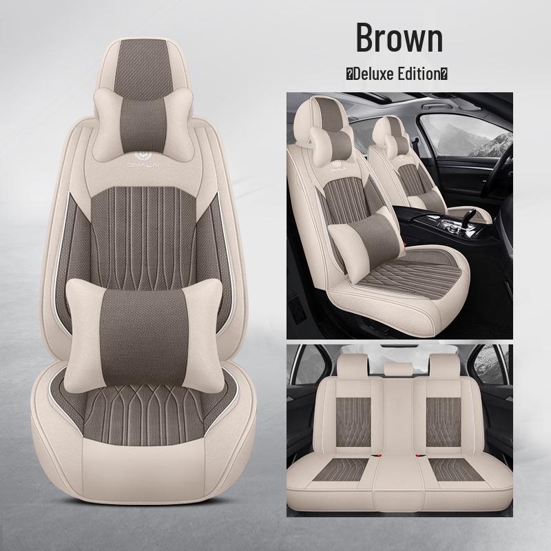 Universal Full Surround Car Seat Covers for All Seasons, Business Style, Five-Seater Coverage
