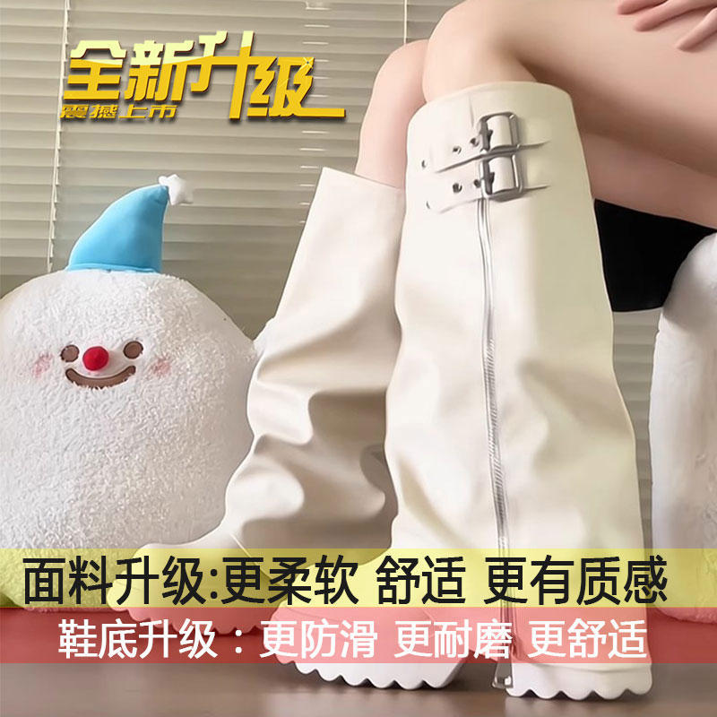 

But knee boots sweet cool tall tube small knight boots women 2025 spice girl big head pants thick sole heightening tube boots 40