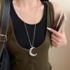 Diamond pleated stars moon pendant necklace sweater chain necklace women's wholesale