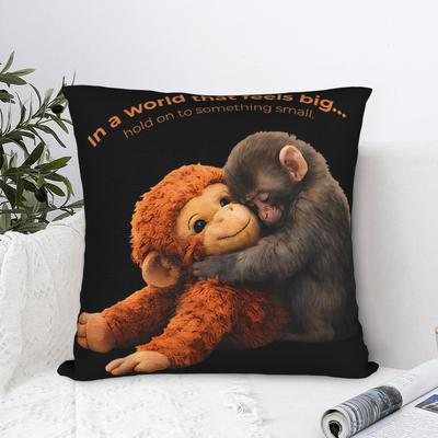 Baby Monkey Punch Team Punch Hold On Pillow Cover Custom Cushion Cover Cute Funny Pillow Case For Living Room Sofa