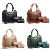 Womens Square Shape Pu Tote Bag With Inner Pockets For Casual Outings