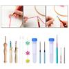 DIY Embroidery Knitting Punch Needle Pen Stitching Sewing Tool Kit+ Threads