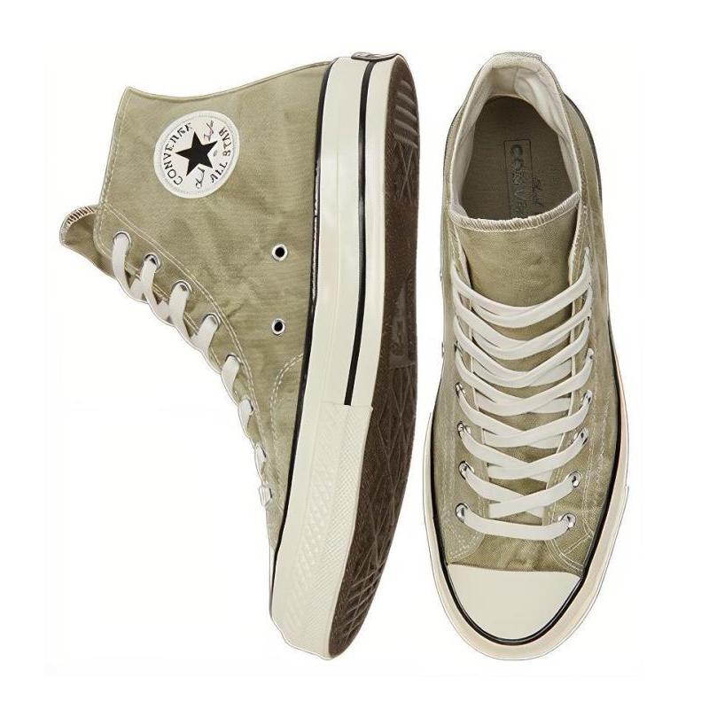 Converse Chuck 70 Chuck Taylor All Star comfortable and versatile high-top canvas shoes unisex light grey green